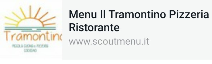 Menù il Tramontino Pizzeria Ristorante